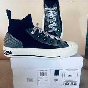 Dior Black and Gray High-Top Sneakers